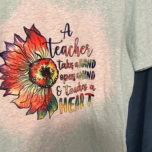 Bella Canvas Women’s Tee with Colorful Sunflower and Inspiring Message